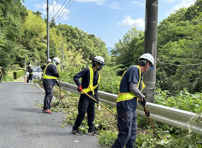 県道作業中1